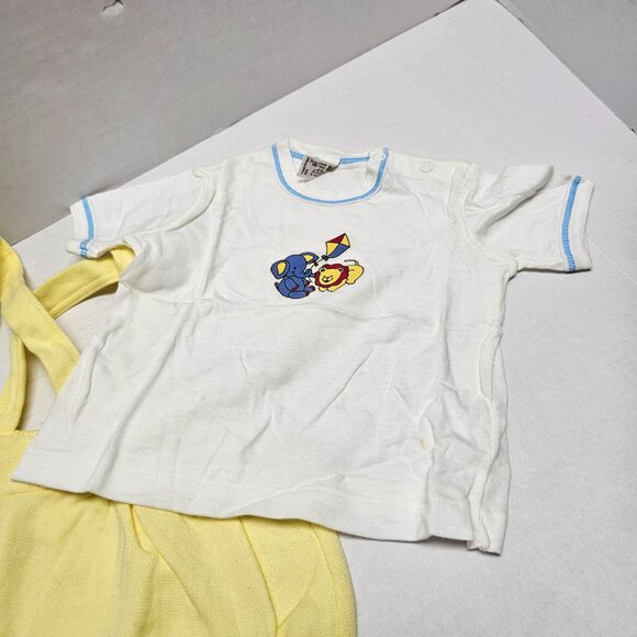 New Baby Lion 2pc Outfit White Yellow Bear Woolworth England 919838 6 -12 Month - Picture 6 of 14
